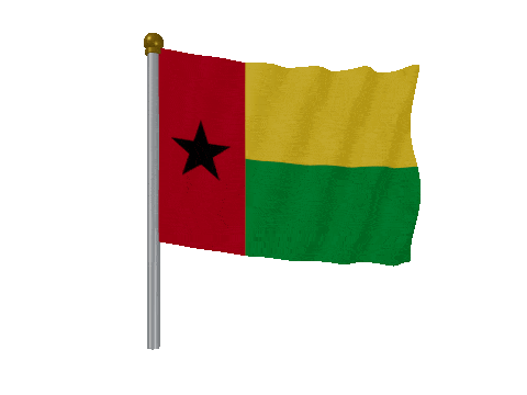 Guinea Bissau Pole animated flag GIF