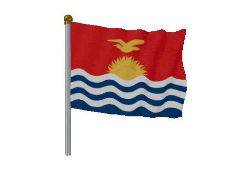 Kiribati Pole animated flag GIF