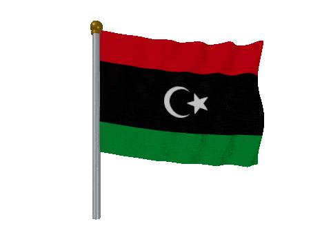 Libya Pole animated flag GIF