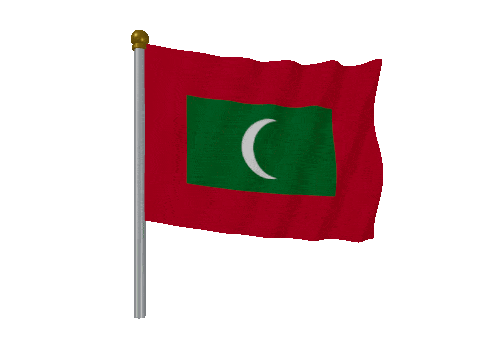 Maldives Pole animated flag GIF