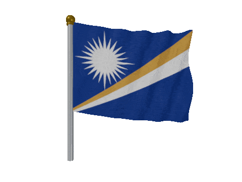 Marshall Islands Pole animated flag GIF