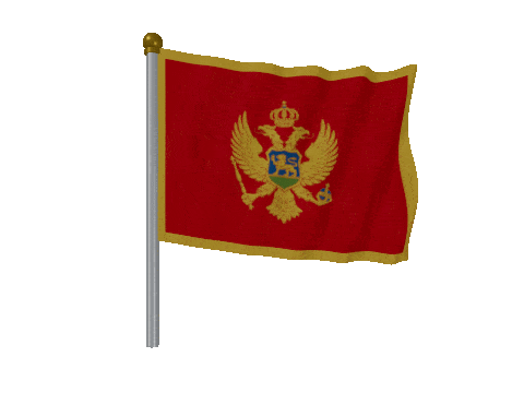Montenegro Pole animated flag GIF