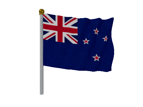New Zealand Pole animated flag GIF