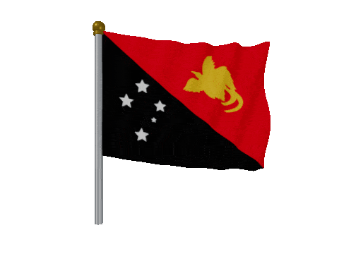 Papua New Guinea Pole animated flag GIF