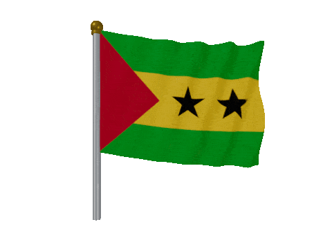 São Tomé and Príncipe Pole animated flag GIF
