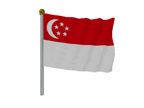 Singapore Pole animated flag GIF