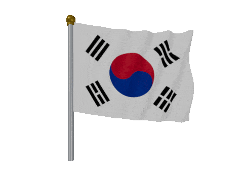 South Korea Pole animated flag GIF