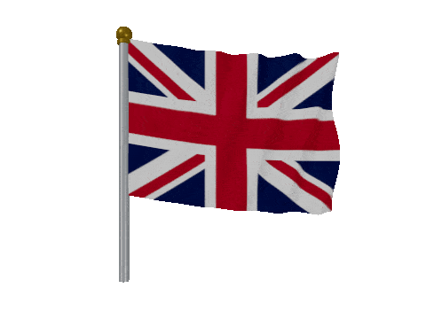 United Kingdom Pole animated flag GIF