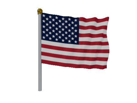 Pole US flag GIF