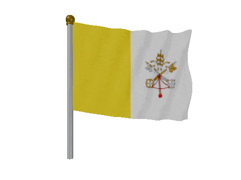 Vatican City Pole animated flag GIF