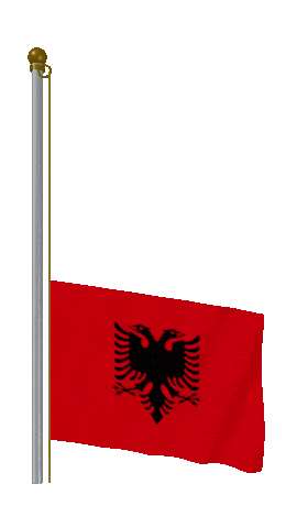 Albania Raise & Lower animated flag GIF