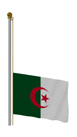 Algeria Raise & Lower animated flag GIF