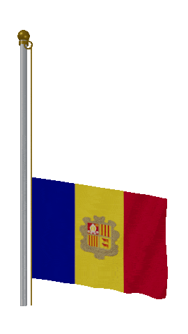 Andorra Raise & Lower animated flag GIF