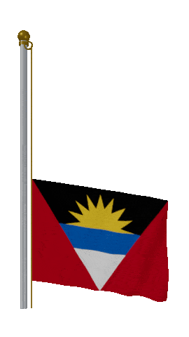 Antigua And Barbuda Raise & Lower animated flag GIF