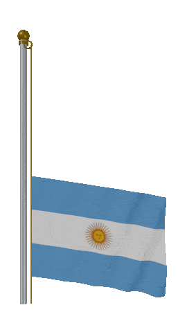 Argentina Raise & Lower animated flag GIF