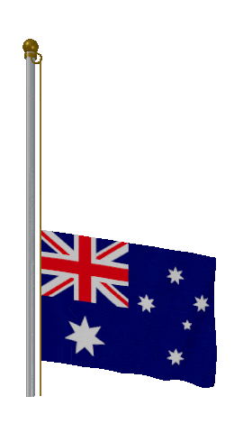 Australia Raise & Lower animated flag GIF