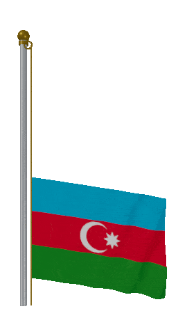 Azerbaijan Raise & Lower animated flag GIF