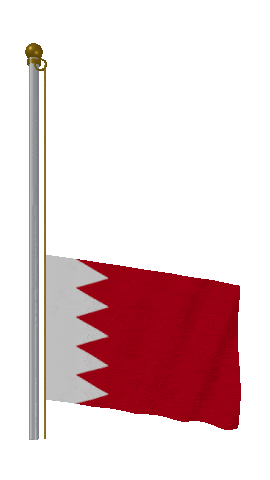 Bahrain Raise & Lower animated flag GIF