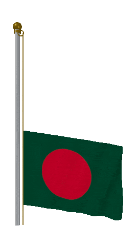 Bangladesh Raise & Lower animated flag GIF