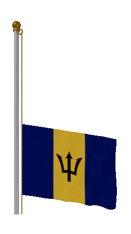 Barbados Raise & Lower animated flag GIF