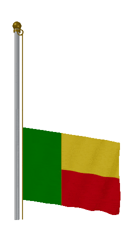 Benin Raise & Lower animated flag GIF