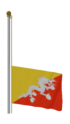Bhutan Raise & Lower animated flag GIF
