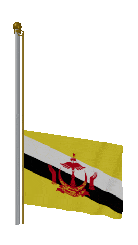 Brunei Raise & Lower animated flag GIF