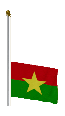 Burkina Faso Raise & Lower animated flag GIF