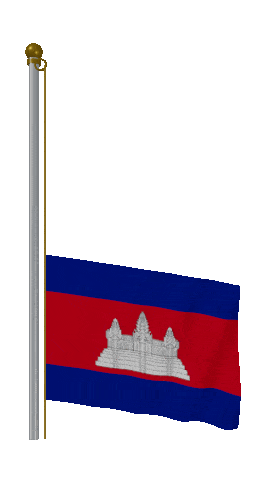 Cambodia Raise & Lower animated flag GIF