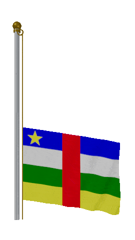 Central African Republic Raise & Lower animated flag GIF