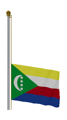 Comoros Raise & Lower animated flag GIF
