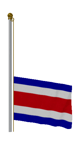 Costa Rica Raise & Lower animated flag GIF