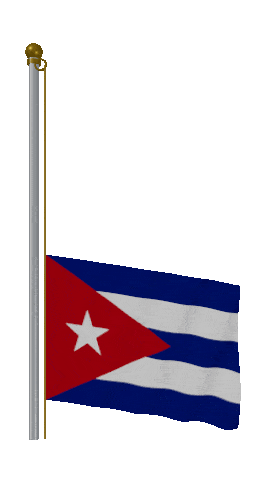 Cuba Raise & Lower animated flag GIF