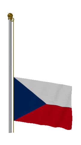 Czechia Raise & Lower animated flag GIF