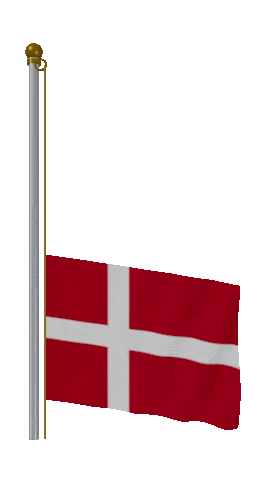 Denmark Raise & Lower animated flag GIF