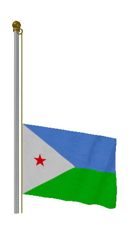 Djibouti Raise & Lower animated flag GIF