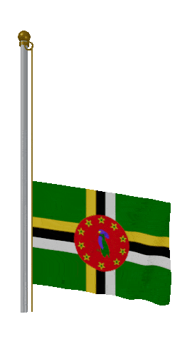 Dominica Raise & Lower animated flag GIF
