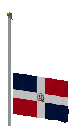 Dominican Republic Raise & Lower animated flag GIF