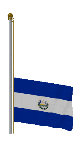 El Salvador Raise & Lower animated flag GIF