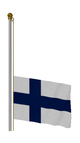 Finland Raise & Lower animated flag GIF