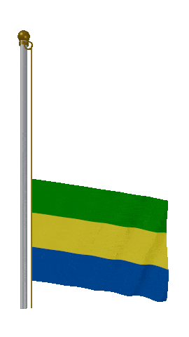 Gabon Raise & Lower animated flag GIF