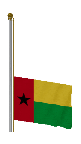 Guinea Bissau Raise & Lower animated flag GIF