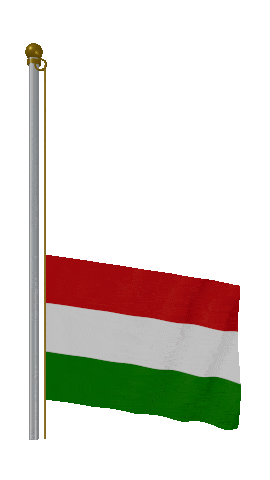 Hungary Raise & Lower animated flag GIF