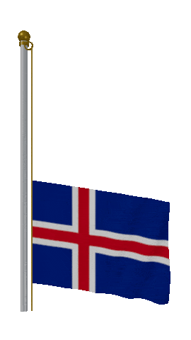 Iceland Raise & Lower animated flag GIF