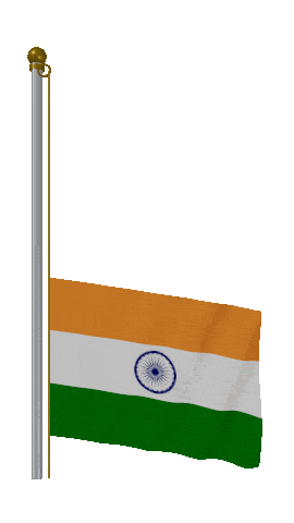 India Raise & Lower animated flag GIF
