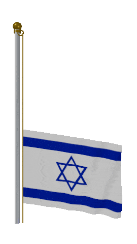 Israel Raise & Lower animated flag GIF
