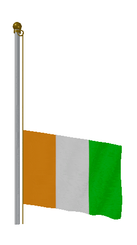 Ivory Coast Raise & Lower animated flag GIF