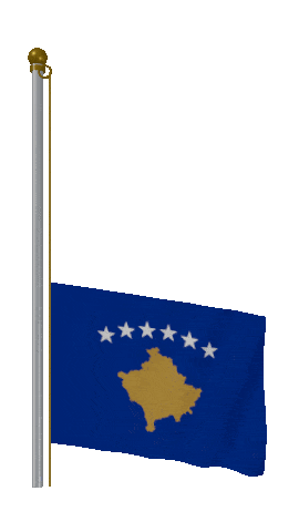 Kosovo Raise & Lower animated flag GIF