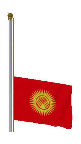 Kyrgyzstan Raise & Lower animated flag GIF