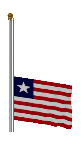 Liberia Raise & Lower animated flag GIF